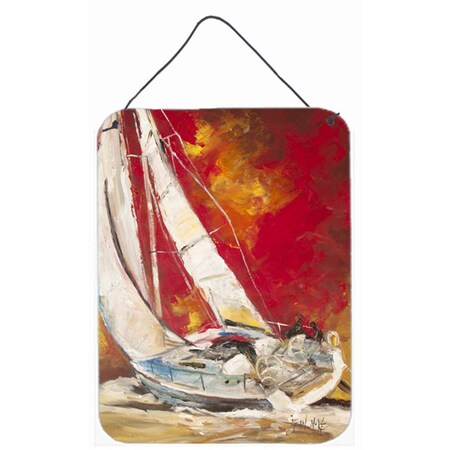 Carolines Treasures Red Sailboat Wall and Door Hanging Prints JMK1154DS1216